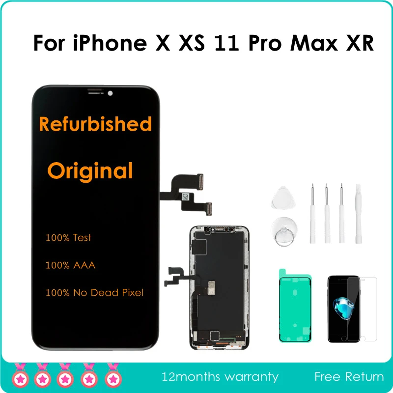 AAA 100% оригинальный экран Восстановленный для iPhone X XS Max XR ЖК-дисплей Замена для iPhone 11 Pro Max ЖК-дисплей с реальным тоном
AAA 100% оригинальный экран Восстановленный для iPhone X XS Max XR ЖК-дисплей Замена для iPhone 11 Pro Max ЖК-дисплей с реальным тоном
