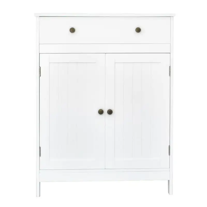 Floor Cabinet Freestanding Bathroom Storage Organizer Unit with Drawer and 2 Doors Cupboard White
Floor Cabinet Freestanding Bathroom Storage Organizer Unit with Drawer and 2 Doors Cupboard White