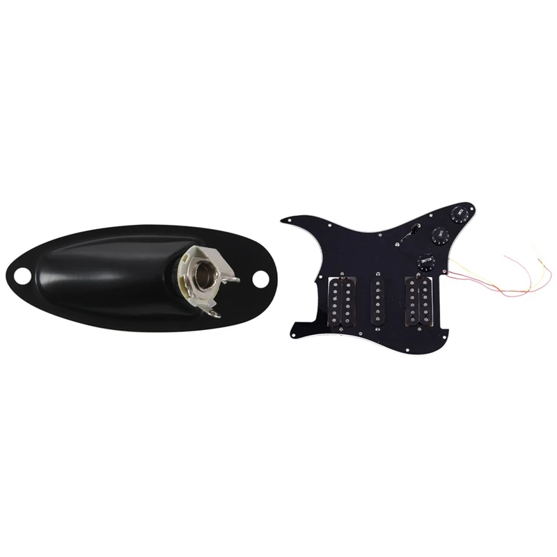 Boat Style 1/4 Inch Loaded Guitar Output Mono Jack Plug Socket Plate & Loaded Prewired Electric Guitar Pickguard 11 Hole 
Boat Style 1/4 Inch Loaded Guitar Output Mono Jack Plug Socket Plate & Loaded Prewired Electric Guitar Pickguard 11 Hole