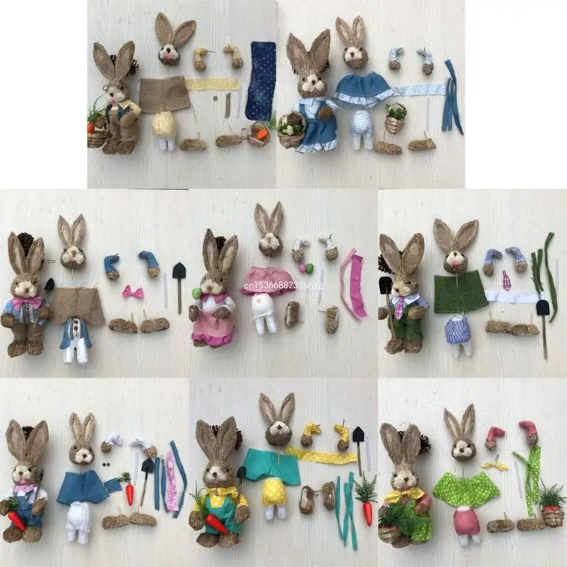 Standing Bunny Straw Rabbit DIY Accessories Easter Bunny Desktop Ornament for Easter Day Garden Dropship
Standing Bunny Straw Rabbit DIY Accessories Easter Bunny Desktop Ornament for Easter Day Garden Dropship