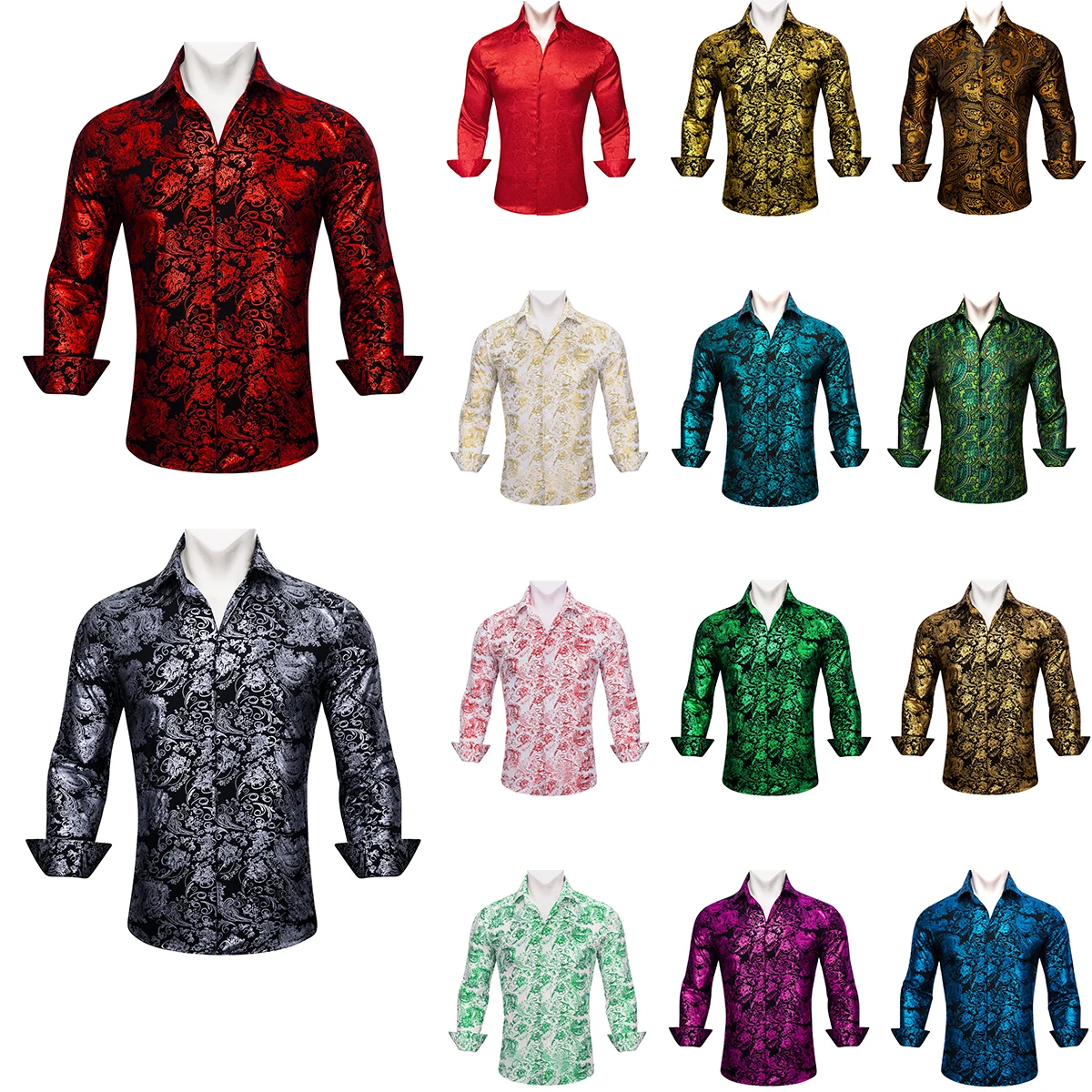 Barry Wang Shirts for Men Red Black Gold Green Blue Pink Beige Flower Slim Fit Male Blouse Regular Casual Tops Shirts Breathable
Barry Wang Shirts for Men Red Black Gold Green Blue Pink Beige Flower Slim Fit Male Blouse Regular Casual Tops Shirts Breathable