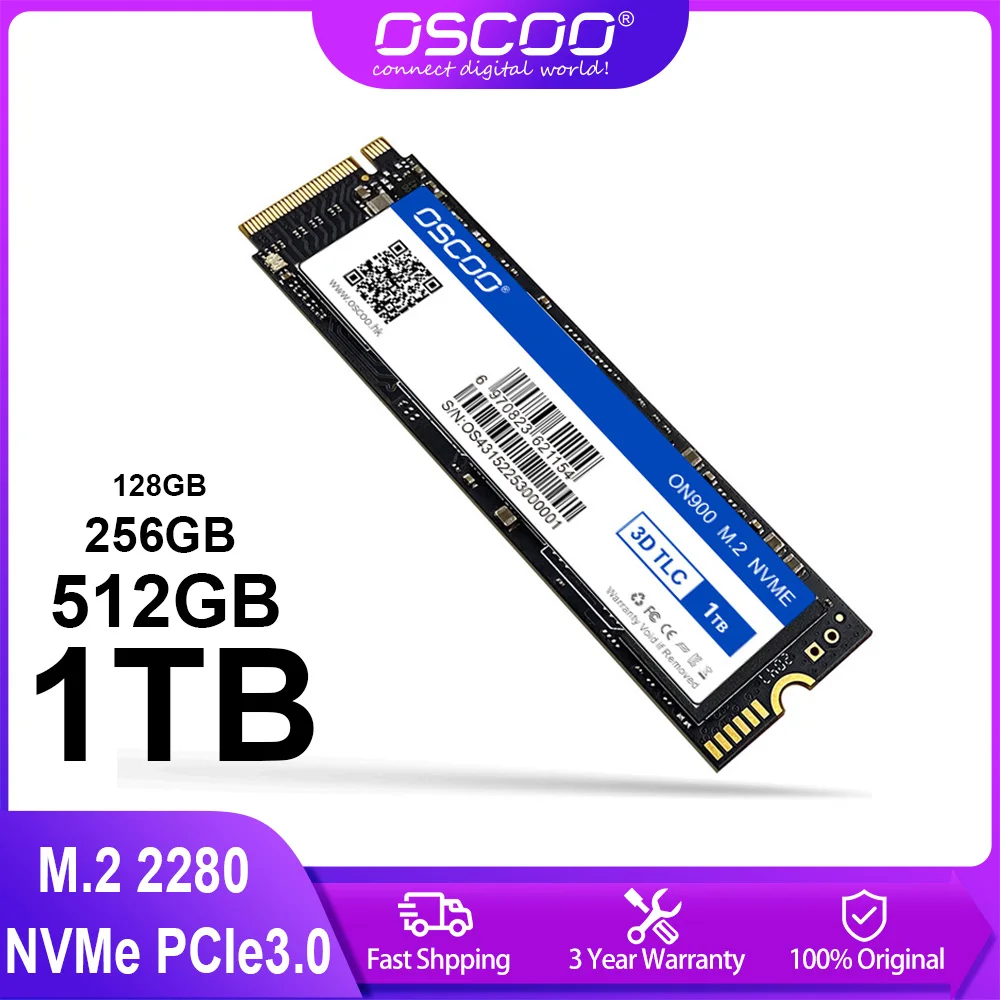

OSCCO M2 SSD NVMe 256GB 512GB 1TB 128GB M.2 NMVe 2280 PCIe 3.0 Hard Disk Internal Solid State Drive for Laptop Desktop