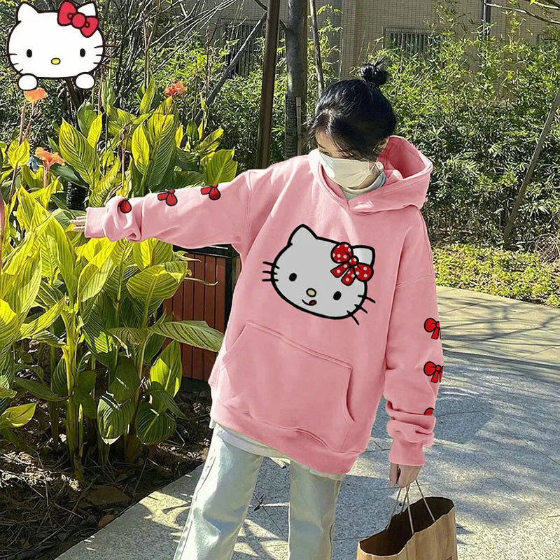 Новинка, толстовка Sanrio с капюшоном Hello Kitty для девушек, уличный стиль, милая Женская Осенняя модная толстовка с мультяшным рисунком, Повседне...
Новинка, толстовка Sanrio с капюшоном Hello Kitty для девушек, уличный стиль, милая Женская Осенняя модная толстовка с мультяшным рисунком, Повседне...