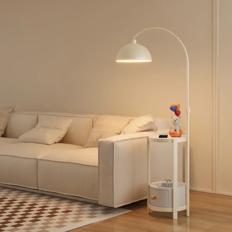 

Настольные светодиодные напольные лампы с беспроводной зарядкой для гостиной, дивана, боковой стоячий светильник, ящик для хранения, спальни, прикроватные светильники