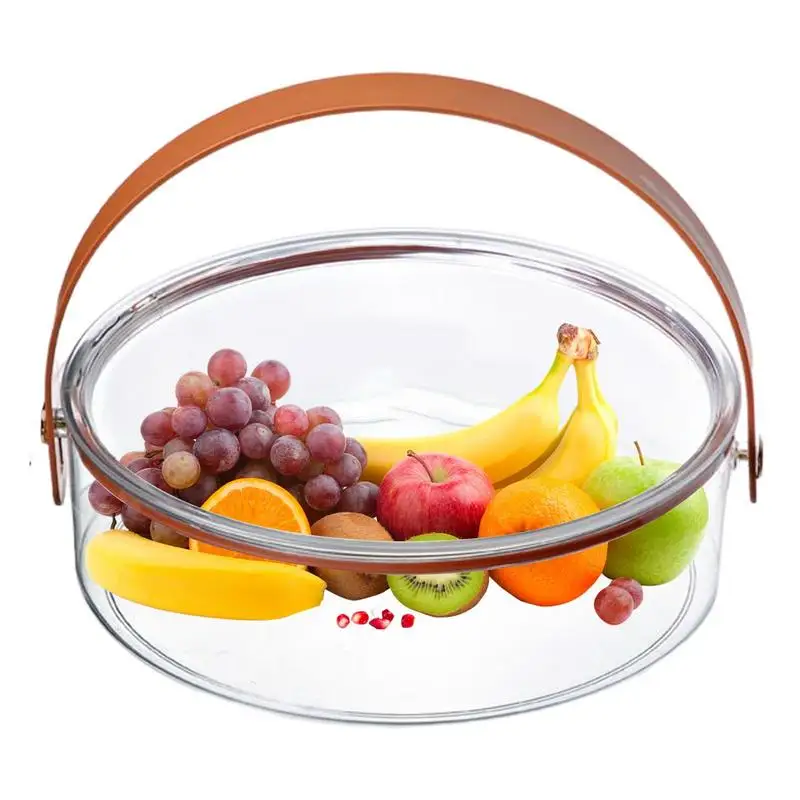 

Fruit Tray With Lid Snack Storage Box With Handle Food Storage Container With 5 Compartments For Dried Fruits Nuts Candies Sweet
