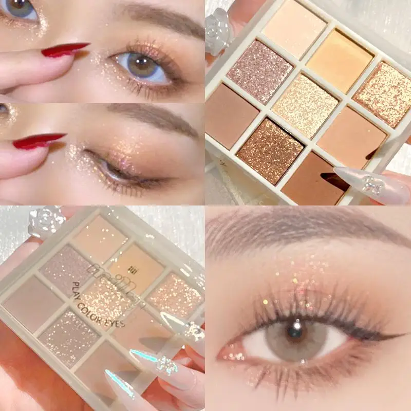 9 Color Glitter Matte Eye Shadow Palette Shimmer Shiny Golden Sequins Purple Pink Eyeshadow Palette Daily Eyes Makeup Cosmetics
9 Color Glitter Matte Eye Shadow Palette Shimmer Shiny Golden Sequins Purple Pink Eyeshadow Palette Daily Eyes Makeup Cosmetics