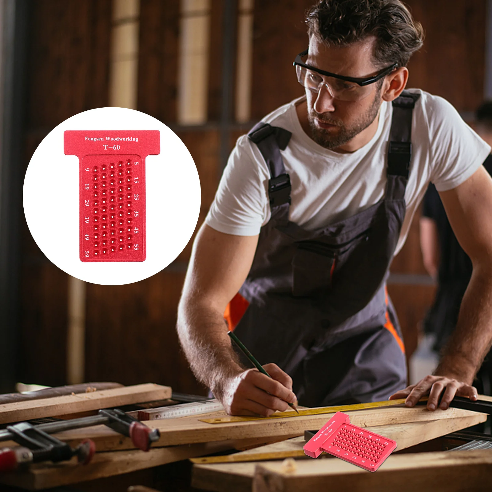 Ruler Woodworking T Tool Type Scriber Square Measuring House Marking Scribe Device Carpenter Rule Home Layout Hole Handhold
Ruler Woodworking T Tool Type Scriber Square Measuring House Marking Scribe Device Carpenter Rule Home Layout Hole Handhold