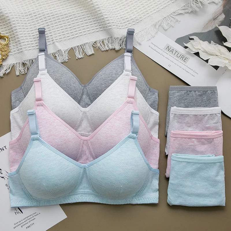 Women Girls Teenage Girls Push-Up A/B Cup Training Bra Set Cotton Wireless Lingerie Underwear Comfortable
Women Girls Teenage Girls Push-Up A/B Cup Training Bra Set Cotton Wireless Lingerie Underwear Comfortable