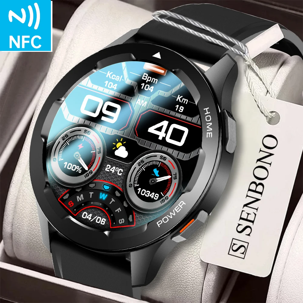 SENBONO New 1.32 inch 360*360 HD TFT Screen Sports Fitness Men Smart Watch Bluetooth Call Long Battery Life NFC Smartwatch Women
SENBONO New 1.32 inch 360*360 HD TFT Screen Sports Fitness Men Smart Watch Bluetooth Call Long Battery Life NFC Smartwatch Women