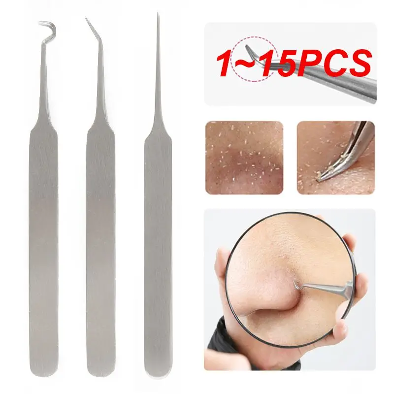 1~15PCS Stainless Steel Blackhead Acne Comedone Blemish Extractor Needle Tweezer Pimple Remover Tool 3 Designs Face Care TSLM1 
1~15PCS Stainless Steel Blackhead Acne Comedone Blemish Extractor Needle Tweezer Pimple Remover Tool 3 Designs Face Care TSLM1