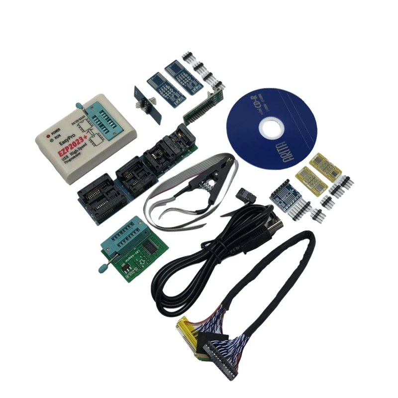 USB-программатор EZP2023 с 12 адаптерами, Поддержка 24 25 93 95 EEPROM Flash Bios
USB-программатор EZP2023 с 12 адаптерами, Поддержка 24 25 93 95 EEPROM Flash Bios