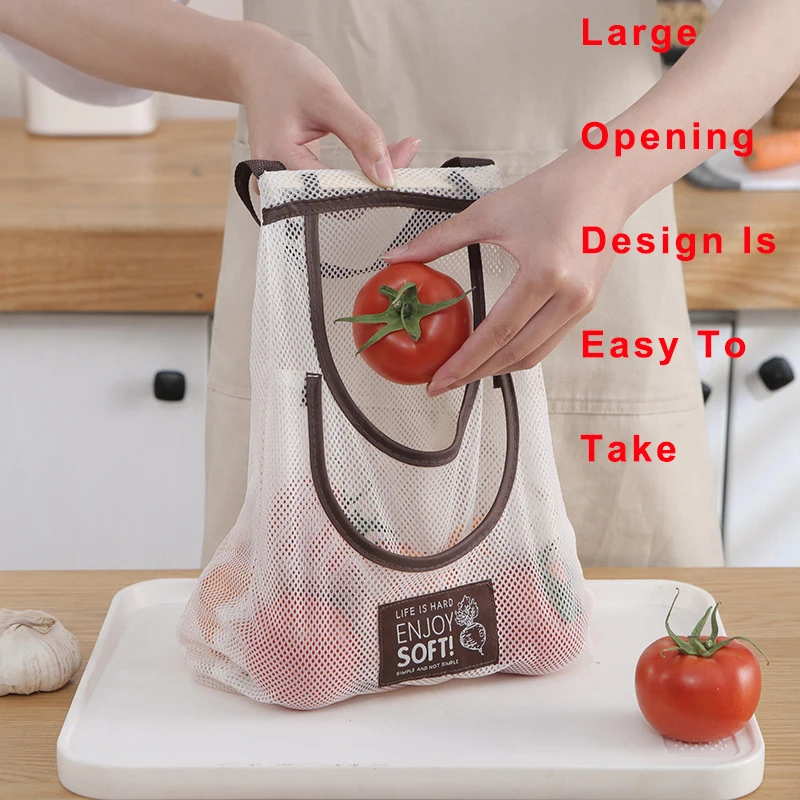 Strong Quality Kitchen Organizer Strong Hanging Mesh Storage Bag For Rangement Fruit And Vegetable Organization Bags NC004
Strong Quality Kitchen Organizer Strong Hanging Mesh Storage Bag For Rangement Fruit And Vegetable Organization Bags NC004