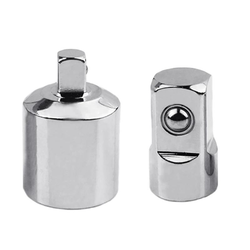

2 Pcs Square Ratchet Socket Adapter Reducer Converter Set Stainless Steel Sockets 1/2" to 1/4" 1/4" to 1/2" Repair Tool E65B