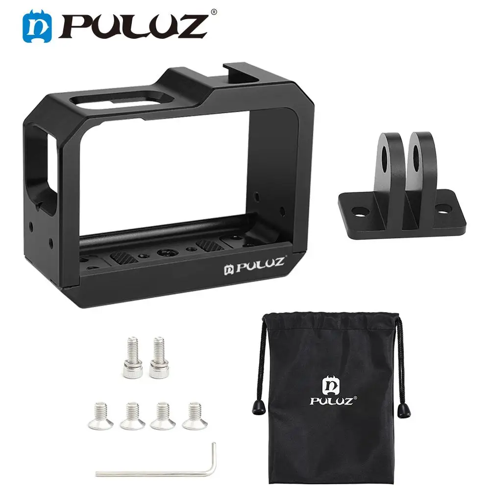 PULUZ Aluminum alloy Frame Mount Protective Case Cage &Cold Shoe Base Slot & Tripod Base Adapter for Insta360 One R Accessories
PULUZ Aluminum alloy Frame Mount Protective Case Cage &Cold Shoe Base Slot & Tripod Base Adapter for Insta360 One R Accessories