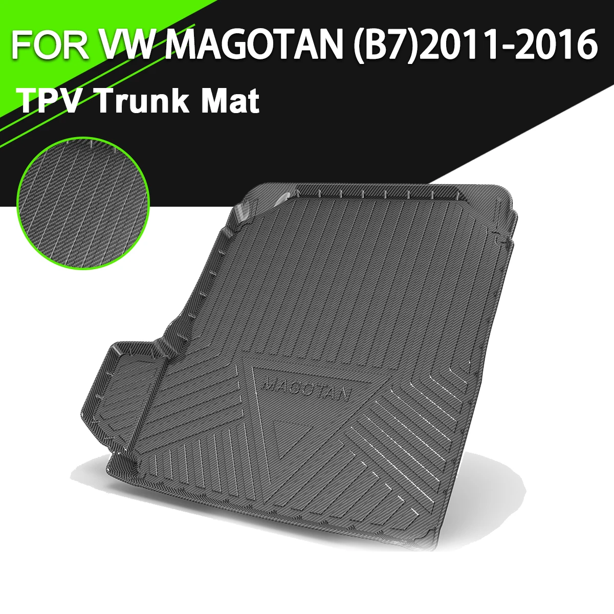 Коврик для багажника TPV VW MAGOTAN(B7)2011-2016 автомобильный водонепроницаемый