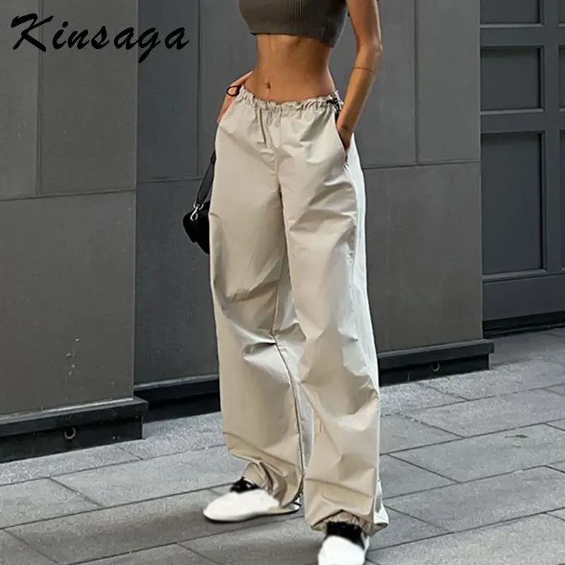 American Street Ruched Drawstring Low Waist Cargo Pants Women Loose Y2k Pocket Baggy Straight Sweatpant Comfy Jogger Trousers
American Street Ruched Drawstring Low Waist Cargo Pants Women Loose Y2k Pocket Baggy Straight Sweatpant Comfy Jogger Trousers