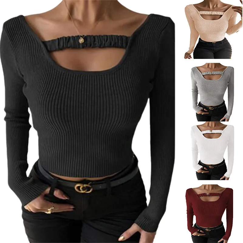 Europe and The United States 2022 New Women's Clothing Explosion Solid Color Sexy Round Neck Slim Long Sleeve T-shirt Top
Europe and The United States 2022 New Women's Clothing Explosion Solid Color Sexy Round Neck Slim Long Sleeve T-shirt Top