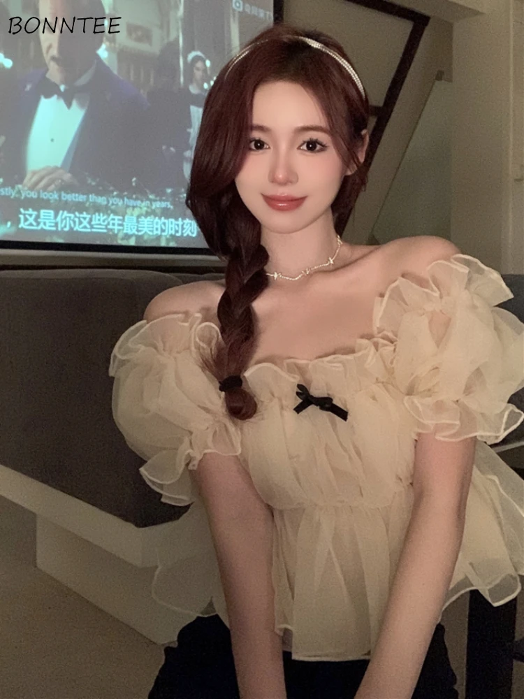 Blouses Women Lovely Students Solid Trendy BF All-match Summer Slim Korean Style Streetwear College Lady Puff Sleeve Slash Neck
Blouses Women Lovely Students Solid Trendy BF All-match Summer Slim Korean Style Streetwear College Lady Puff Sleeve Slash Neck