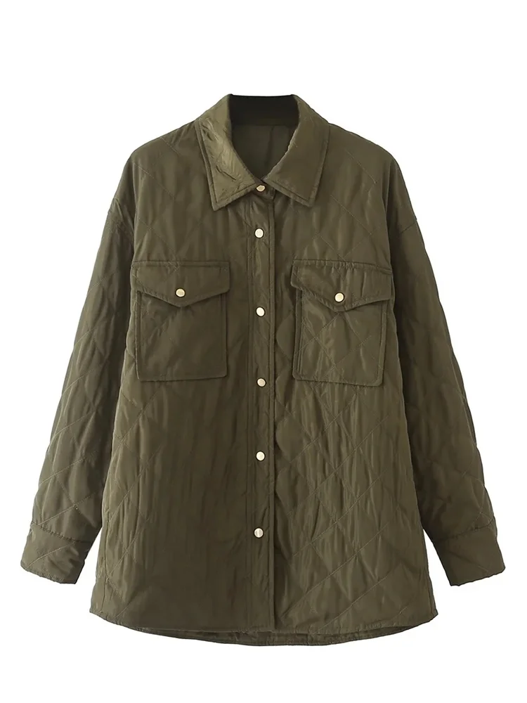 2022 New Women Fashion Lingge Loose Shirt Cotton Coat Casual Flap Pockets Full Sleeves Single Breasted Female Outerwear
2022 New Women Fashion Lingge Loose Shirt Cotton Coat Casual Flap Pockets Full Sleeves Single Breasted Female Outerwear