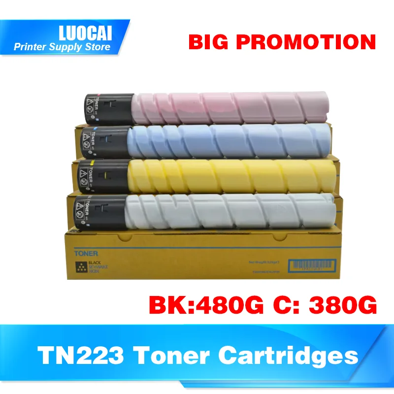 1 шт. TN223 TN224 BK480g C380g совместимый с Konica Minolta Bizhub копировальный картридж с тонером C226 256 266 7222 7226 порошок
1 шт. TN223 TN224 BK480g C380g совместимый с Konica Minolta Bizhub копировальный картридж с тонером C226 256 266 7222 7226 порошок