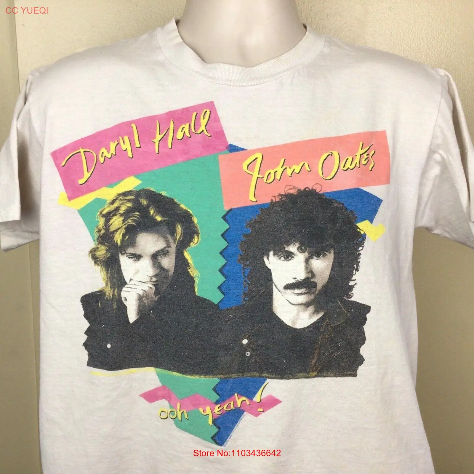 Vtg 1988 футболка с изображением холла и оата о-да белая музыкальная поп-группой M/L