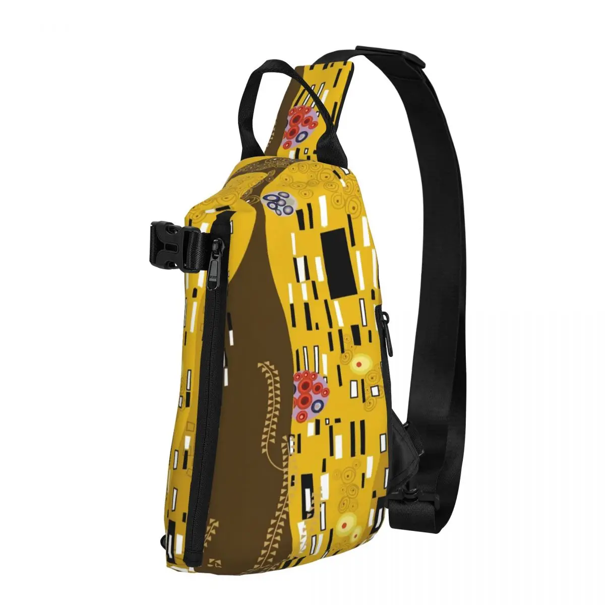 

Gustav Klimt Shoulder Bags The Kiss Inspired Vintage Chest Bag Women Trip Outdoor Style Sling Bag Business Print Small Bags