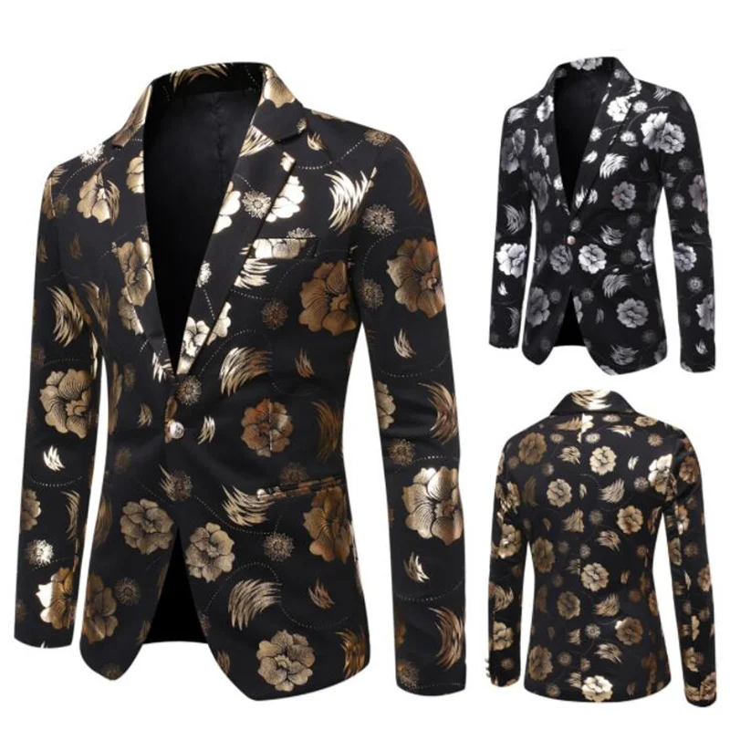 Fashion trend hot stamping suits men blazer masculino slim fit casaco jaqueta masculina coats mens jacket
Fashion trend hot stamping suits men blazer masculino slim fit casaco jaqueta masculina coats mens jacket