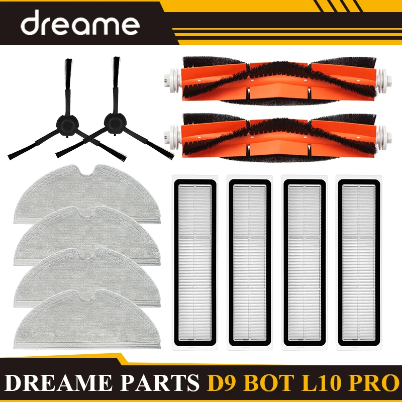 Запчасти для робота-уборки Dreame D9/D9 Max/Bot L10 Pro насадка швабры боковая щетка фильтр