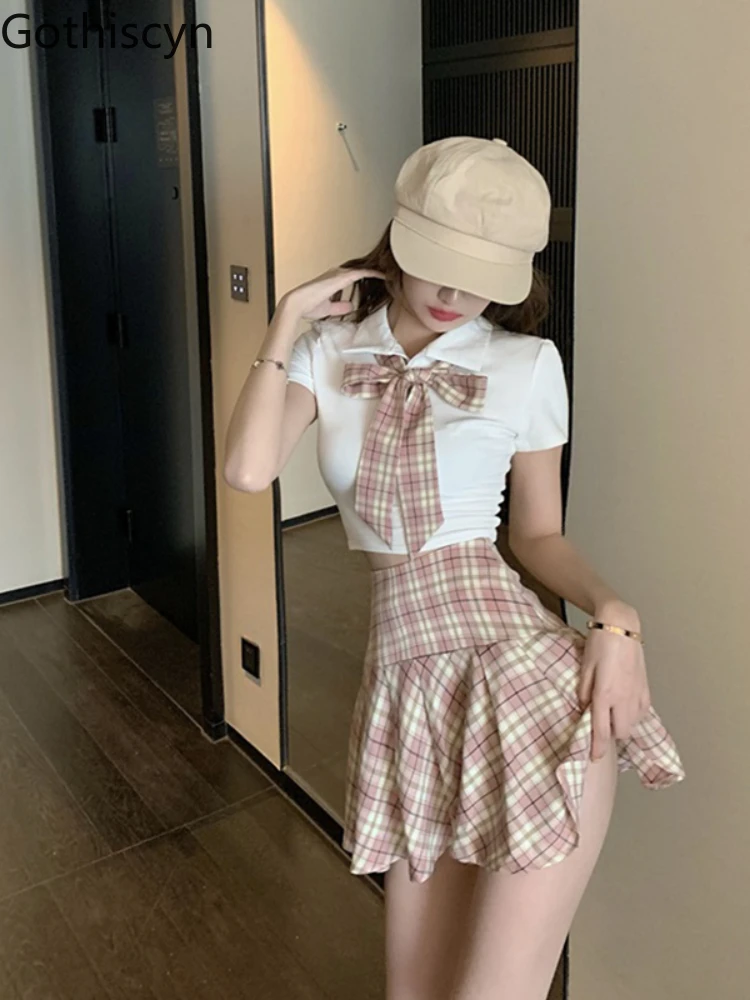 Gothiscyn Sexy Women Suits White Shirt Crop Top Pleated Skirt Plaid 2 Pcs Set Suits Skinny Elegant Y2k Office Lady Summer 2022
Gothiscyn Sexy Women Suits White Shirt Crop Top Pleated Skirt Plaid 2 Pcs Set Suits Skinny Elegant Y2k Office Lady Summer 2022