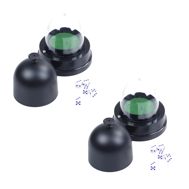 2X Automatic Dice Roller Cup Battery Powered Pub Bar Party Game Play With 5 Dices Black
2X Automatic Dice Roller Cup Battery Powered Pub Bar Party Game Play With 5 Dices Black