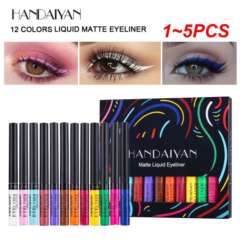 

1~5PCS Matte Liquid Eyeliner Colorful Waterproof Long Lasting Eye Liner Pen Kit Eyes Make Up Cosmetics Eyeliners Set