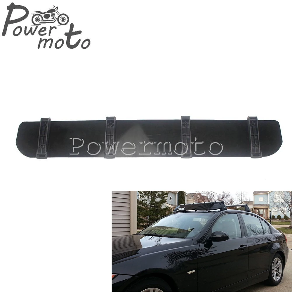 

Car Aerodynamic Roof Rack 32"-44" Wind Fairing Air Deflector Kit Car Cargo Box Racks ABS Plastic Windshield Wind Fairing