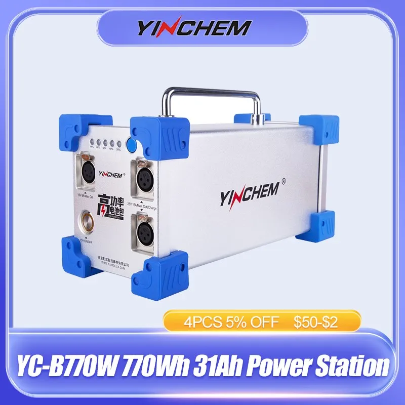 YinChem ROLUX YC-B770W 770Wh 31Ah Super Power Station High Power Large Capacity for Cinema Camera Studio Light DP Monitor TV
YinChem ROLUX YC-B770W 770Wh 31Ah Super Power Station High Power Large Capacity for Cinema Camera Studio Light DP Monitor TV