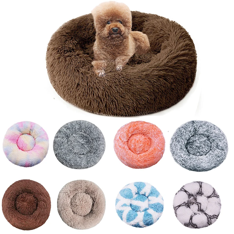 

Pet Dog Bed Long Plush Dog Kennel Ultra Soft Pets Beds Dog For Large Dogs Washable Dog and Cat Cushion Bed Winter Warm Doghouse