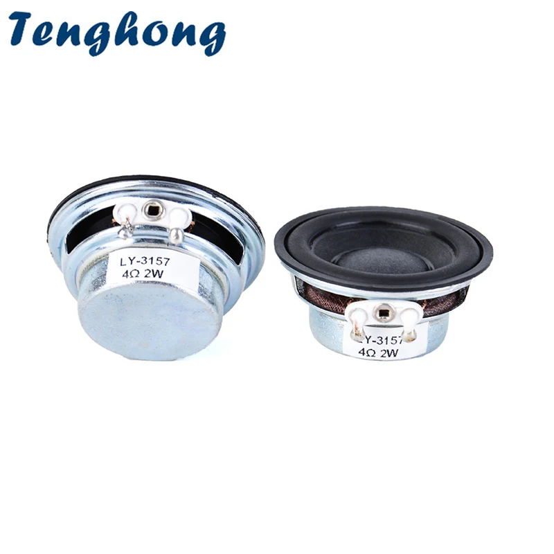 

Tenghong 2pcs 36MM Audio Portable Full Range Speaker 4 Ohm 2W Home Theater BT Sound Loudspeaker Rubber Edge AI Intelligent