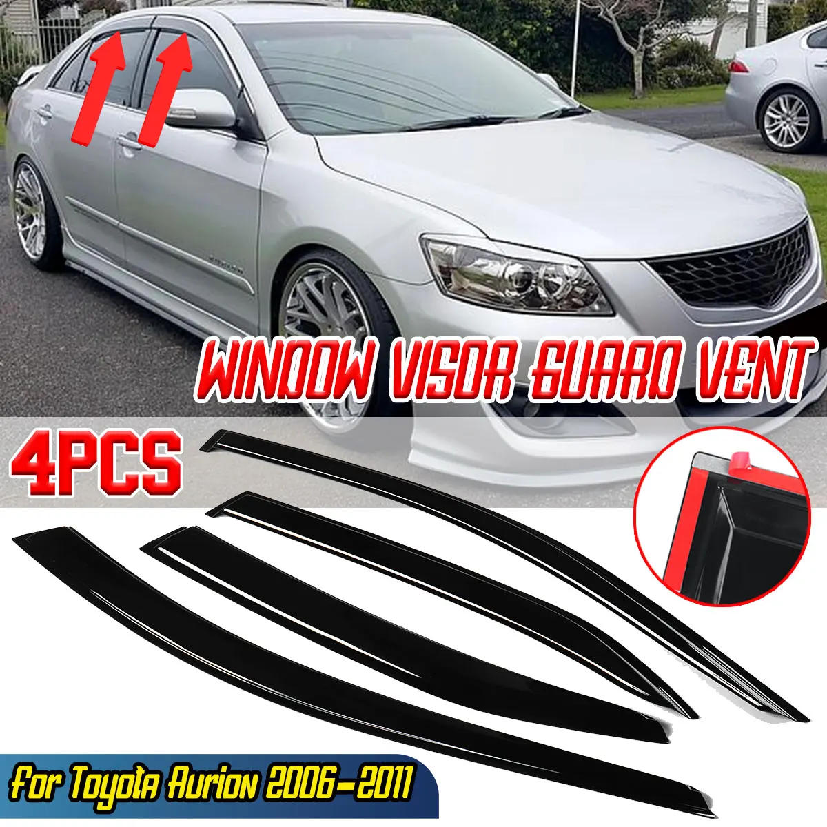 High Quality 4x Side Window Deflector Visor Vent For Toyota Aurion 2006-2011 Wind Rain Sun Shade Shields Guard Weathershiled
High Quality 4x Side Window Deflector Visor Vent For Toyota Aurion 2006-2011 Wind Rain Sun Shade Shields Guard Weathershiled