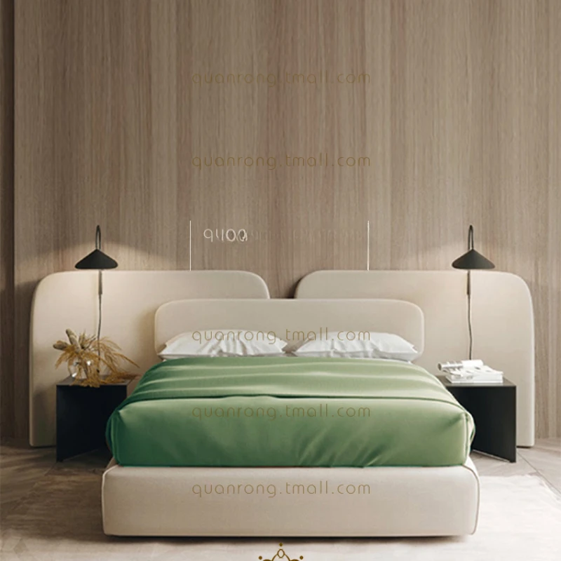 French light luxury cream air bed master bedroom light luxury quiet air bed screen bed wide bedside bed Italian minimalist.
French light luxury cream air bed master bedroom light luxury quiet air bed screen bed wide bedside bed Italian minimalist.