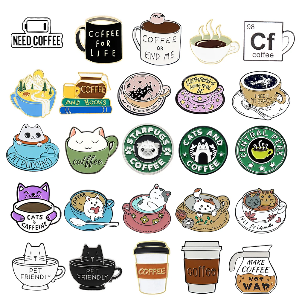 Coffee Cup Pin Cat Pin Coffee Pin Coffee Shop Waiter Pin Backpack Clothing Accessories Alloy Enamel Lapel Pins Brooches Badge
Coffee Cup Pin Cat Pin Coffee Pin Coffee Shop Waiter Pin Backpack Clothing Accessories Alloy Enamel Lapel Pins Brooches Badge