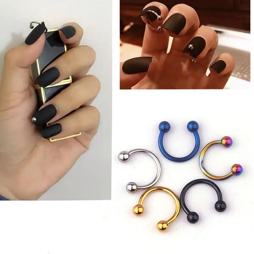 10Pc/Lot Goth-Style Nail Perforated Alloy 1X8X3mm(5Color)Metal C-Type Curve Design Nail Art Decoration DIY Nail art Fashion@_@72
10Pc/Lot Goth-Style Nail Perforated Alloy 1X8X3mm(5Color)Metal C-Type Curve Design Nail Art Decoration DIY Nail art Fashion@_@72