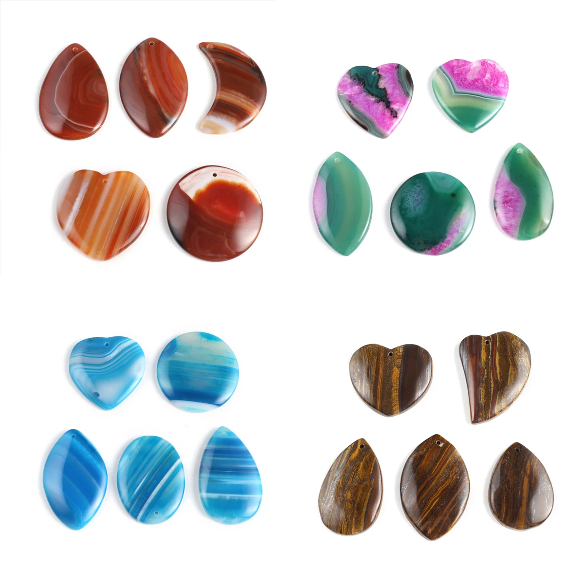 Random 1 PCS Geometric Natural Semi precious Stone Stripe Agate Tiger's eye Pendant Jewelry Making DIY Necklace Accessory Gift
Random 1 PCS Geometric Natural Semi precious Stone Stripe Agate Tiger's eye Pendant Jewelry Making DIY Necklace Accessory Gift