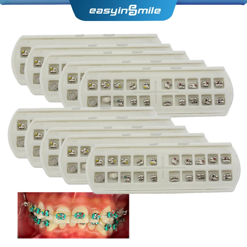 10 Sets/200pcs New Dental Ortho for Metal Bracket Standard ROTH 022 Braces Mesh Below With 3 4 5 Hooks Laser Mark
10 Sets/200pcs New Dental Ortho for Metal Bracket Standard ROTH 022 Braces Mesh Below With 3 4 5 Hooks Laser Mark