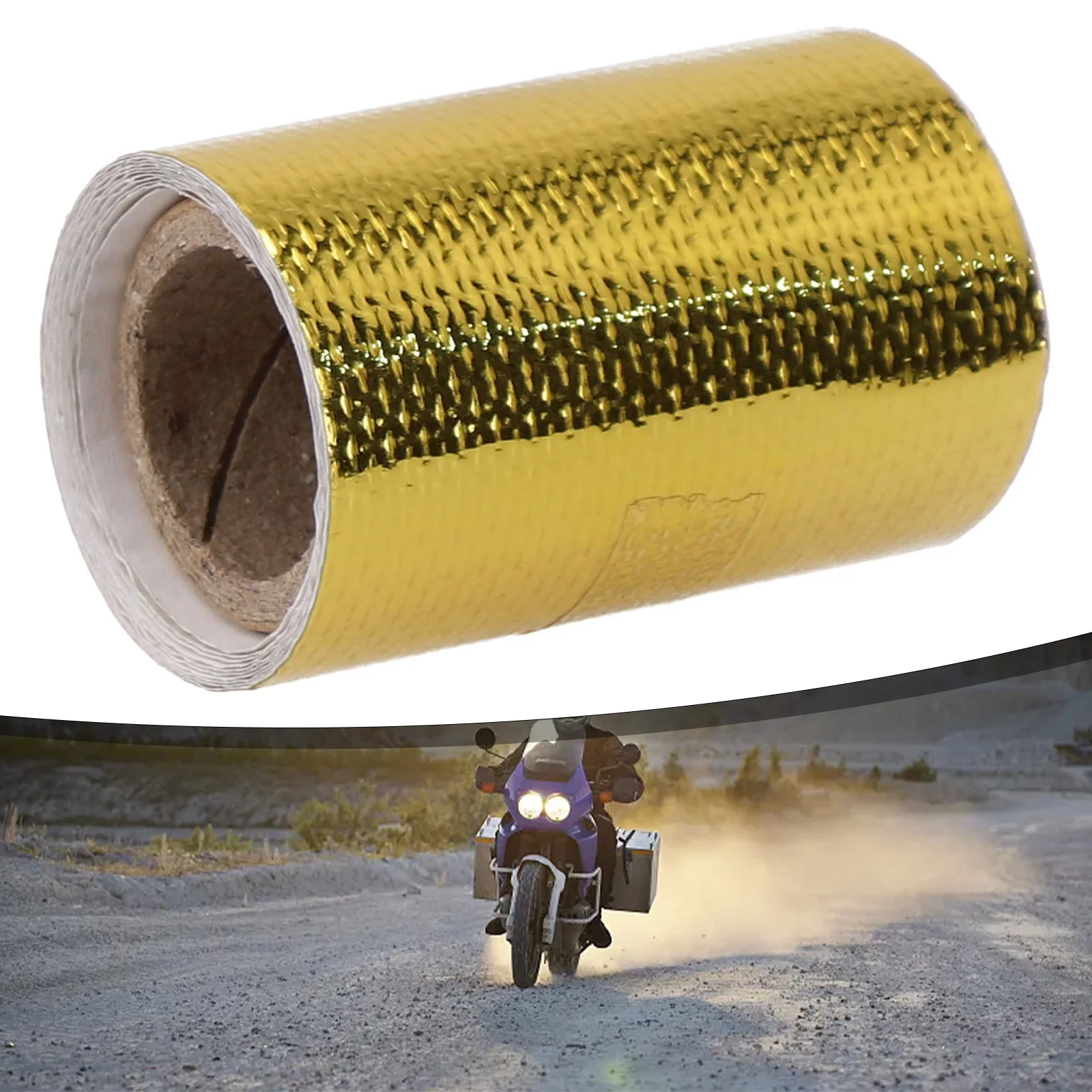 Universal Motorcycle Car Gold Thermal Exhaust Tape Air Intake Heat Insulation Shield Wrap Reflective For Jeep Kawas/aki
Universal Motorcycle Car Gold Thermal Exhaust Tape Air Intake Heat Insulation Shield Wrap Reflective For Jeep Kawas/aki