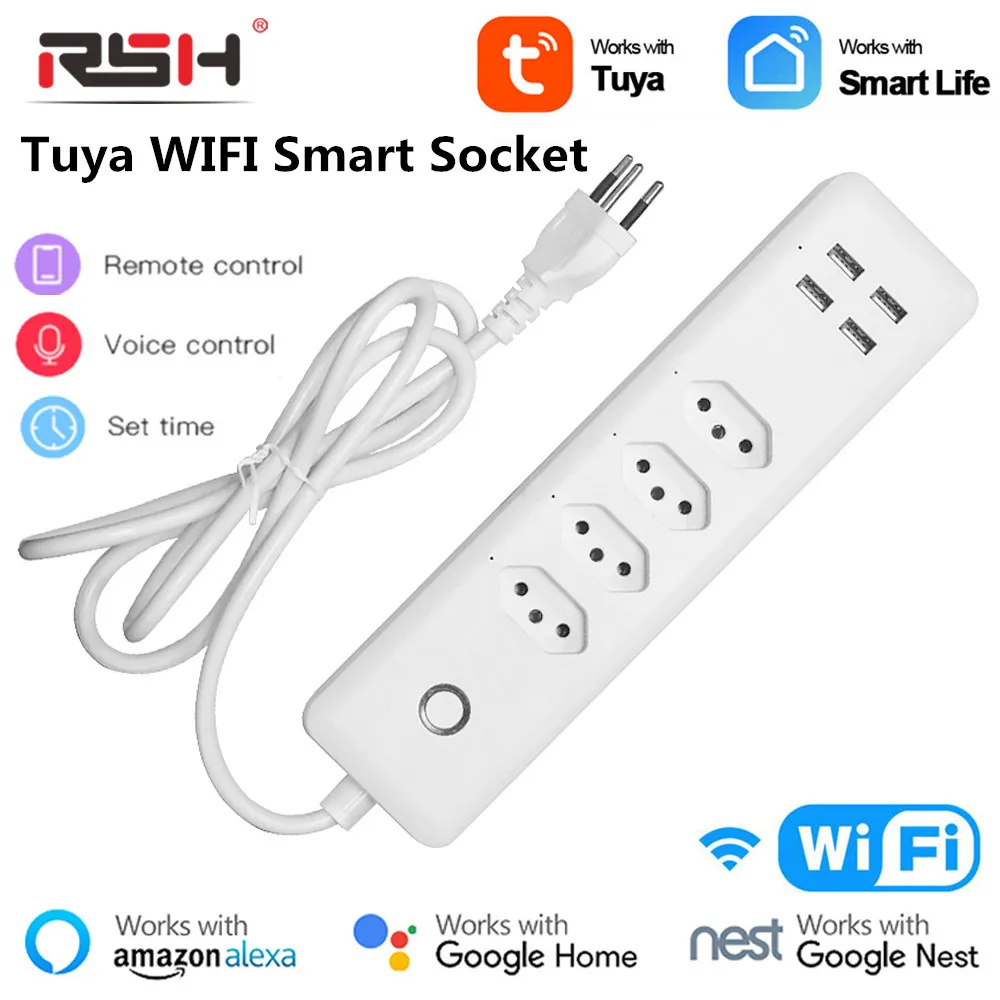 Удлинитель RSH для смарт-розетки, 4 USB-порта, голосовое управление
Удлинитель RSH для смарт-розетки, 4 USB-порта, голосовое управление