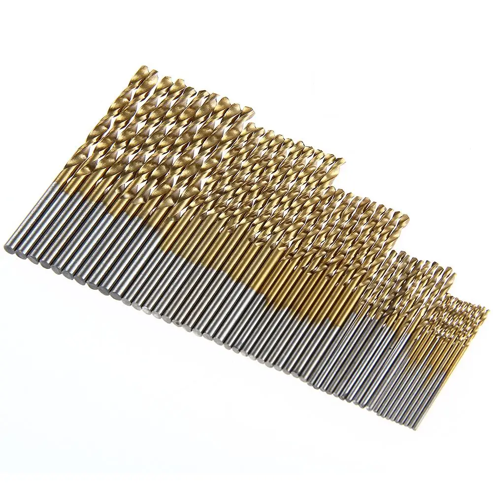 50Pcs Titanium Coated HSS High Speed Steel Drill Bit Set Metal Hole Grooving Drill Saw Carpenter Woodworking Tools brocas
50Pcs Titanium Coated HSS High Speed Steel Drill Bit Set Metal Hole Grooving Drill Saw Carpenter Woodworking Tools brocas