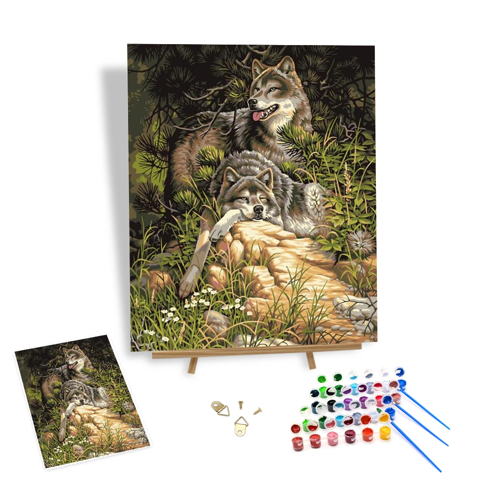 Diy Animal Painting by Numbers Kits Wolves in the Jungle Canvas Print by Numbers Paint Wall Art for Bedroom Home Decor
Diy Animal Painting by Numbers Kits Wolves in the Jungle Canvas Print by Numbers Paint Wall Art for Bedroom Home Decor