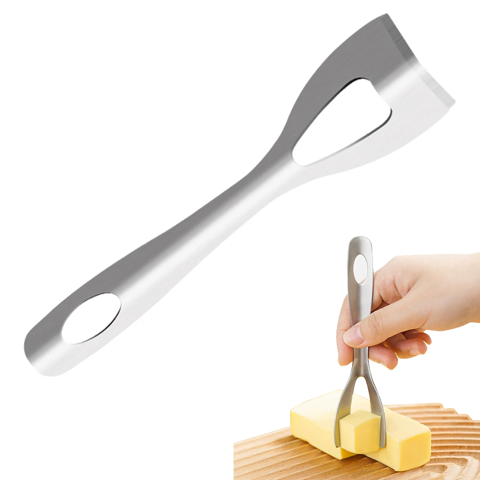 Handheld Butter Spatula Food-grade Stainless Steel Cheese Cutter With Hanging Hole Kitchen Gadgets Spreader Slicer
Handheld Butter Spatula Food-grade Stainless Steel Cheese Cutter With Hanging Hole Kitchen Gadgets Spreader Slicer