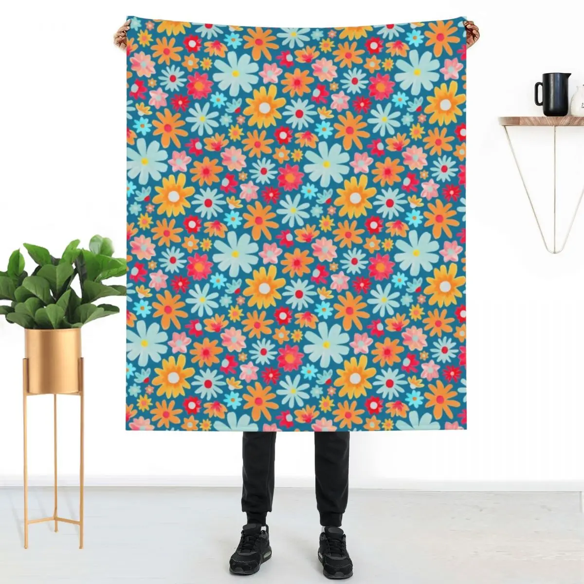 Hippy Flower Print Blanket Daisy Meadow Fleeze Custom Throw Blanket Warm Bed Blankets
Hippy Flower Print Blanket Daisy Meadow Fleeze Custom Throw Blanket Warm Bed Blankets