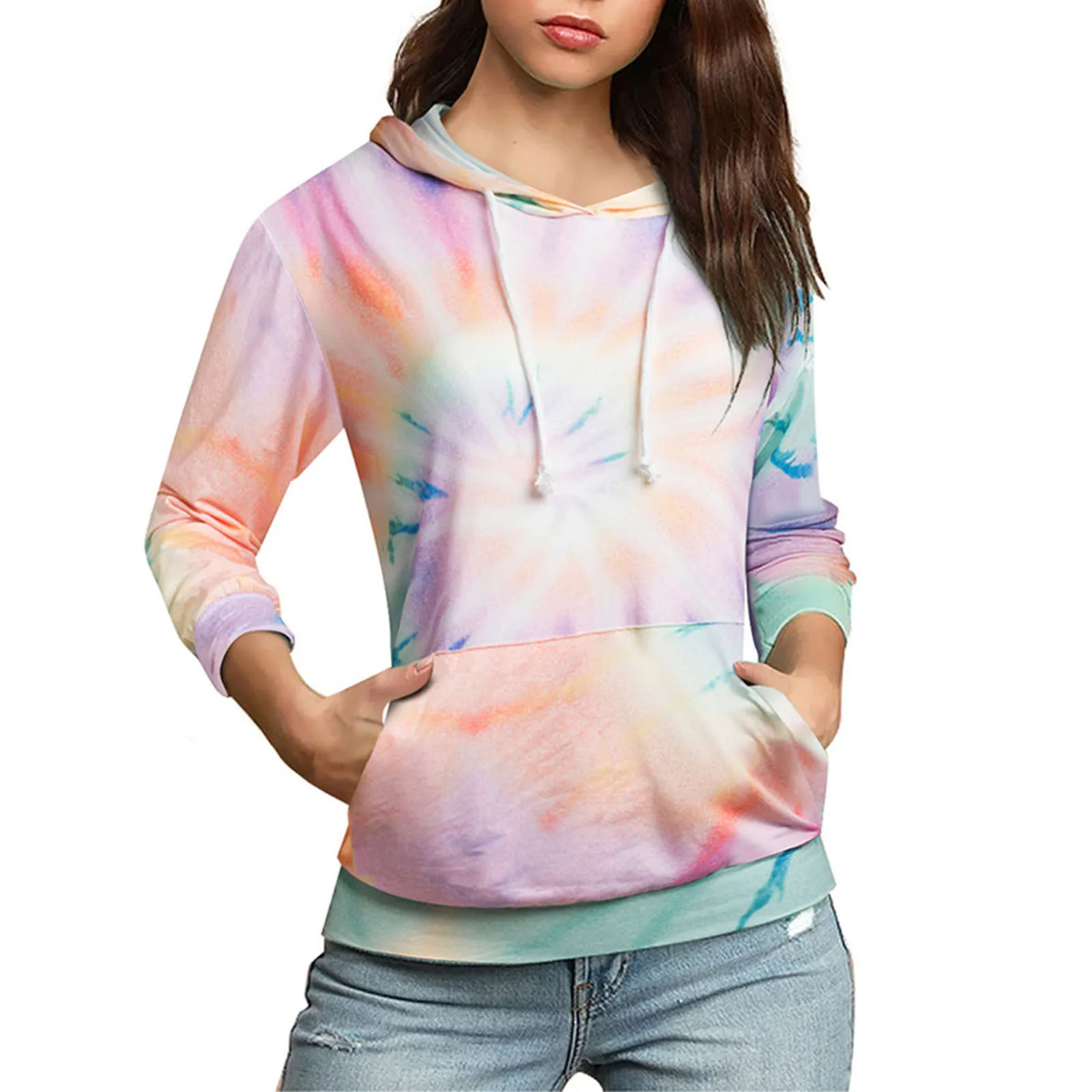 Winter The Fashion Tie-dye Blouse Hooded Autumn Womens Sweater Women's Blouse Warm Tee Shirts Women Silk Satin Shirt Women
Winter The Fashion Tie-dye Blouse Hooded Autumn Womens Sweater Women's Blouse Warm Tee Shirts Women Silk Satin Shirt Women