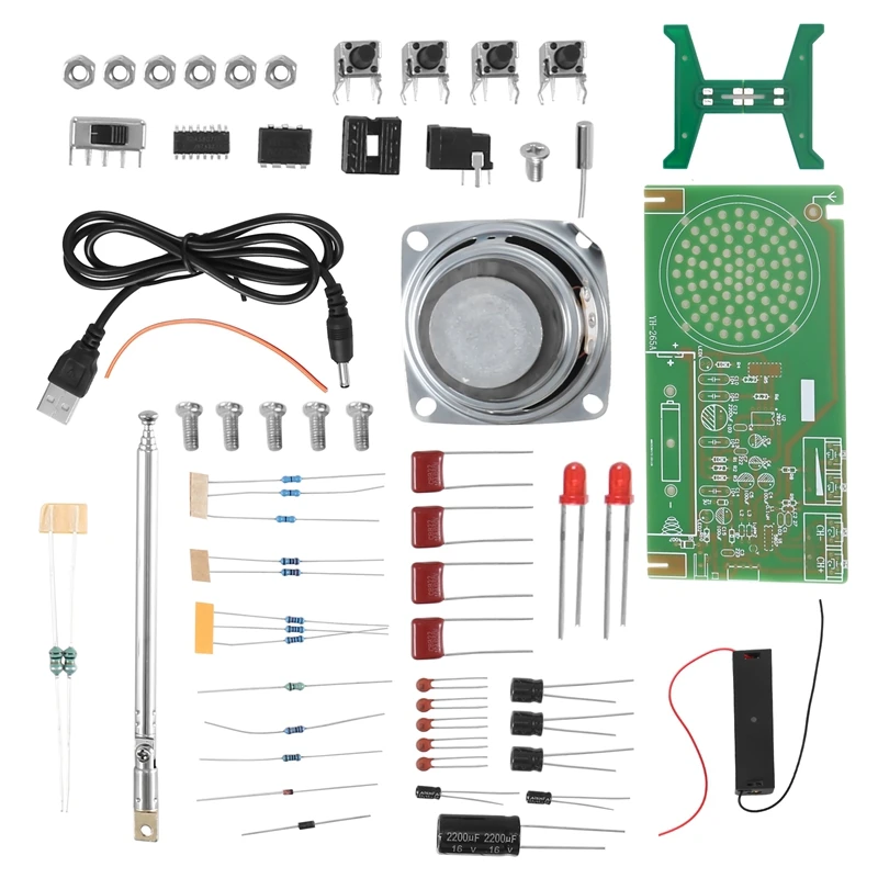 FM Radio DIY Kit RDA5807 FM Radio Receiver 87Mhz-108Mhz Frequency Modulation TDA2822 Power Amplifier
FM Radio DIY Kit RDA5807 FM Radio Receiver 87Mhz-108Mhz Frequency Modulation TDA2822 Power Amplifier