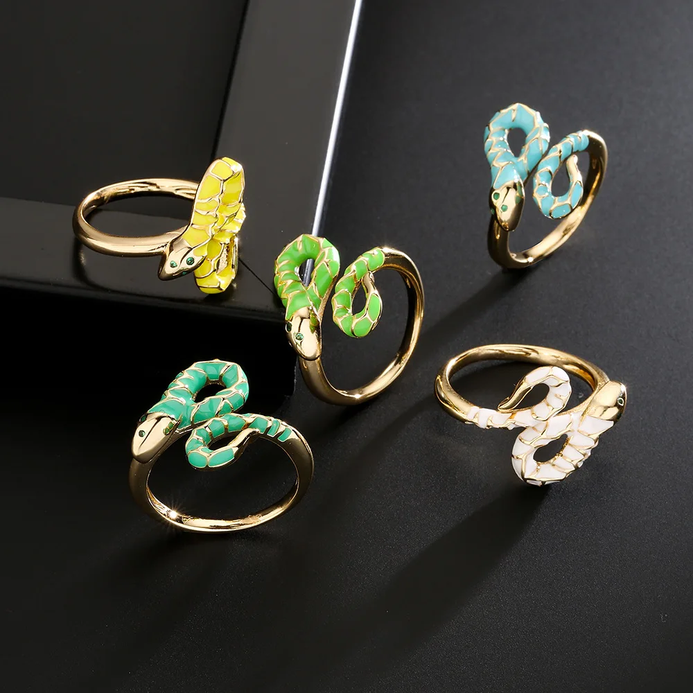 Jade Ring for Teenager 18K Gold Drop Oil Zircon Snake Punk Opening Adjustable Couple Ring Lady Ring 18 K Gold Rings Woman Ami
Jade Ring for Teenager 18K Gold Drop Oil Zircon Snake Punk Opening Adjustable Couple Ring Lady Ring 18 K Gold Rings Woman Ami